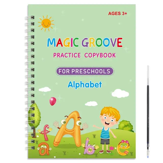 Children's Reusable Handwriting Books (4 Books + Pen)